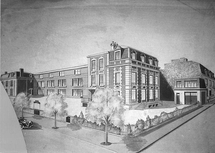 École Pascal - vers 1910 (gravure sur verre)